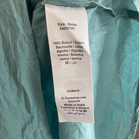 PART TWO Teal Tie Back Cotton Dress - Picture 6 of 15